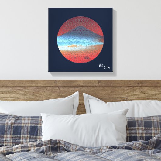 Mount Fuji beroemd gemaakt door Rofey Canvas Afdruk (Insitu (Slaapkamer))