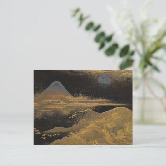 Mount Fuji bij maanlicht: Briefkaart (Staand voorkant)