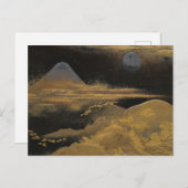 Mount Fuji bij maanlicht: Briefkaart (Voorkant / Achterkant)