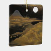 Mount Fuji bij maanlicht - Helder: Keramisch Ornament (Rechts)