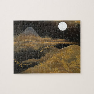 Mount Fuji bij maanlicht - Helder: Legpuzzel