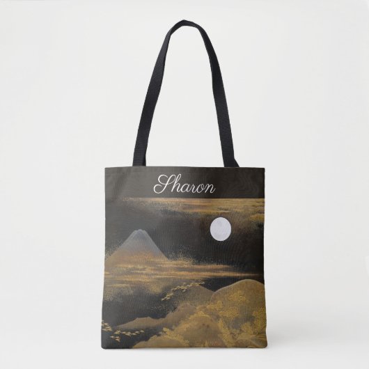 Mount Fuji bij maanlicht - Helder Tote Bag (Voorkant)