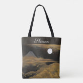 Mount Fuji bij maanlicht - Helder Tote Bag (Achterkant)