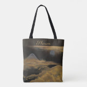 Mount Fuji bij maanlicht: Tote Bag (Achterkant)