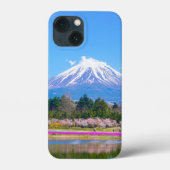 Mount Fuji Bomen en Bloemen Case-Mate iPhone Case (Achterkant)