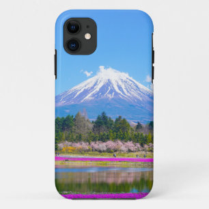 Mount Fuji Bomen en Bloemen Case-Mate iPhone Case