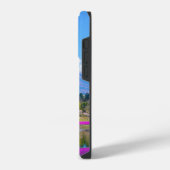 Mount Fuji Bomen en Bloemen iPhone Hoesje (Linkerkant)