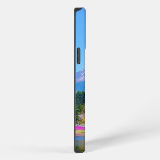 Mount Fuji Bomen en Bloemen iPhone Hoesje (Rechterkant)