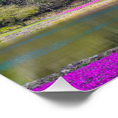 Mount Fuji Bomen en Bloemen Perfect Poster (Hoek)