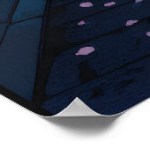 Mount Fuji Cherry Blossom Street Japanese Torii Poster (Hoek)