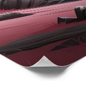 Mount Fuji Cherry Blossoms Retro Reizen Poster (Hoek)