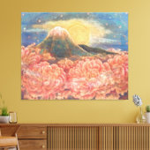 Mount Fuji Dreamscape: Ethereal Canvas Print (Insitu (Woonkamer))