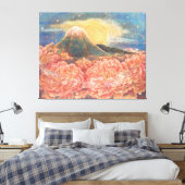 Mount Fuji Dreamscape: Ethereal Canvas Print (Insitu (Slaapkamer))