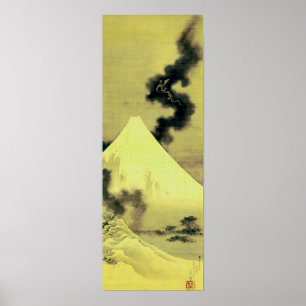 Mount Fuji en Draak, Hokusai, Ukiyo-e Poster