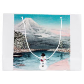 Mount Fuji en een Snowman Groot Cadeauzakje (Achterkant)