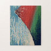 Mount Fuji Fine Wind, Clear Morning by Katsushika Legpuzzel (Verticaal)