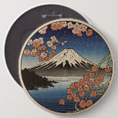Mount Fuji Fujisan Ronde Button 6,0 Cm (Voorkant /achterkant)