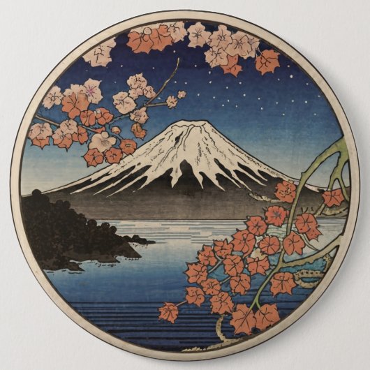 Mount Fuji Fujisan Ronde Button 6,0 Cm (Voorkant)