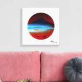 Mount Fuji II beroemd gemaakt door Rofey Canvas Afdruk (Insitu (Woonkamer))