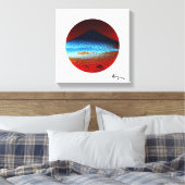 Mount Fuji II beroemd gemaakt door Rofey Canvas Afdruk (Insitu (Slaapkamer))