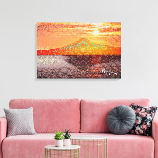 Mount Fuji III beroemd gemaakt door Rofey Canvas Afdruk