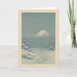 Mount Fuji in de winter - Kerst Kaart