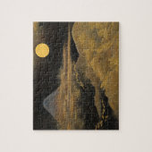 Mount Fuji in het maanlicht - Gouden Legpuzzel (Verticaal)