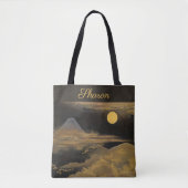 Mount Fuji in het maanlicht - Gouden: Tote Bag (Voorkant)