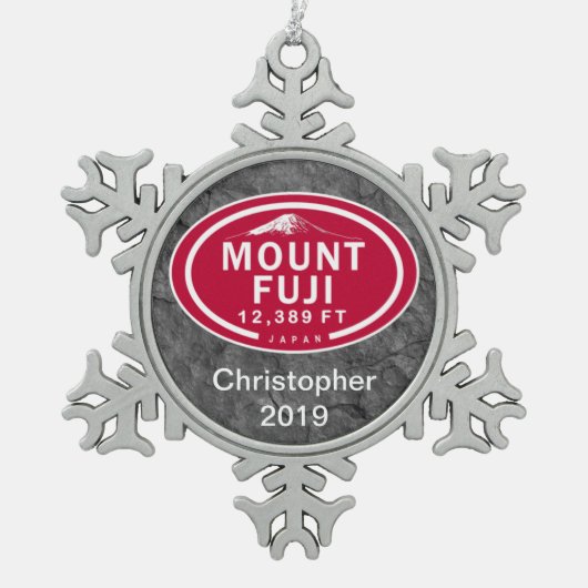 Mount Fuji Japan 12.389 FT Mountain Ornament (Voorkant)