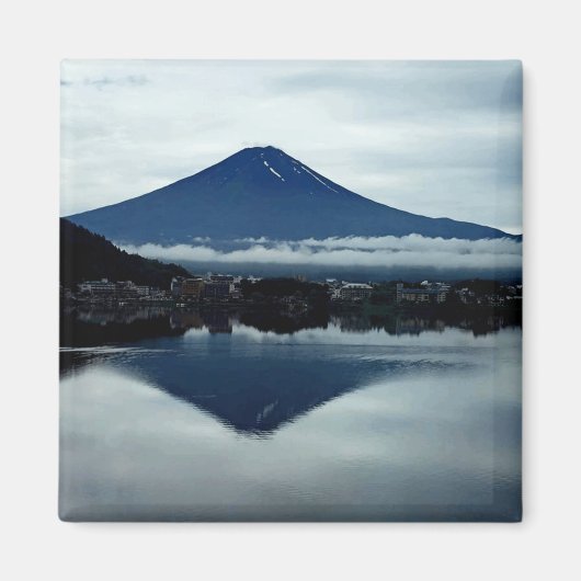 Mount Fuji Japan 2 inch vierkante magneet (Voorkant)