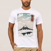 Mount Fuji Japan art block. T-shirt (Voorkant)