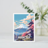 Mount Fuji Japan Beroemde Reisplekken Briefkaart (Staand voorkant)