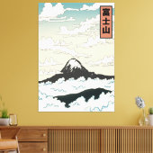 Mount Fuji Japan kunstblok. Canvas Afdruk (Insitu (Woonkamer))