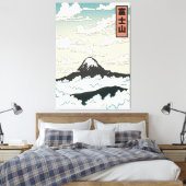 Mount Fuji Japan kunstblok. Canvas Afdruk (Insitu (Slaapkamer))