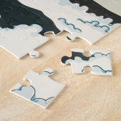 Mount Fuji Japan kunstblok. Legpuzzel (Zijkant)