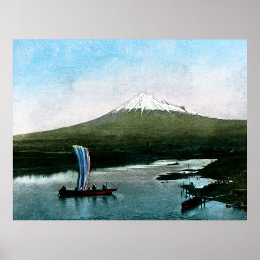 Mount Fuji Japan Lake Yamanaka  Poster (Voorkant)