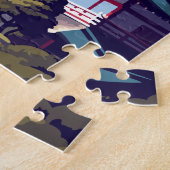 Mount Fuji Japan Legpuzzel Reis Vintage (Zijkant)