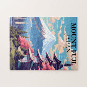 Mount Fuji Japan Legpuzzel Reis Vintage (Horizontaal)