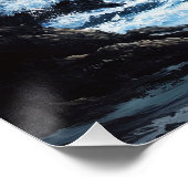 Mount Fuji Japan Ocean Uitzicht schilderij Perfect Poster (Hoek)