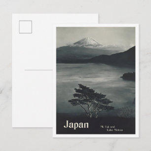 Mount Fuji Japan Reis Oude Afbeeldingen Briefkaart