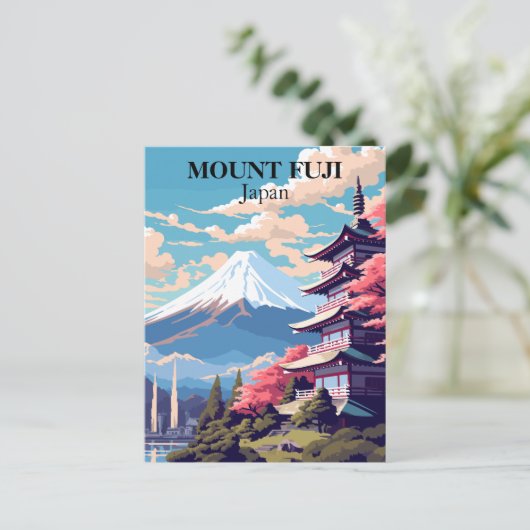 Mount Fuji, Japan Reisillustratie Briefkaart (Staand voorkant)