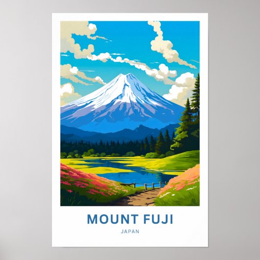 Mount Fuji Japan Reisprint Poster (Voorkant)
