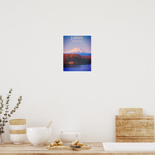 Mount Fuji Japan Retro Revel Poster (Keuken)