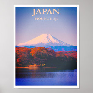 Mount Fuji Japan  Retro Revel Poster