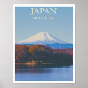 Mount Fuji Japan  Retro Revel Poster