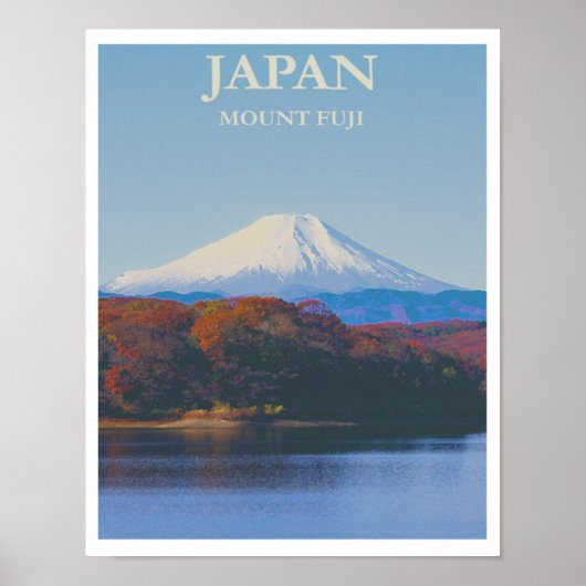 Mount Fuji Japan  Retro Revel Poster (Voorkant)