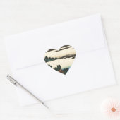 Mount Fuji Japan Sunset Hart Sticker (Envelop)