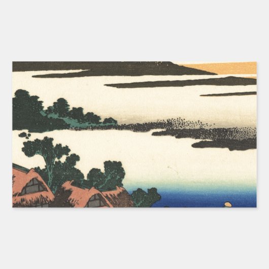 Mount Fuji Japan Sunset Rechthoekige Sticker (Voorkant)