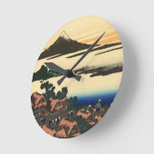 Mount Fuji Japan Sunset Ronde Klok (Hoek)