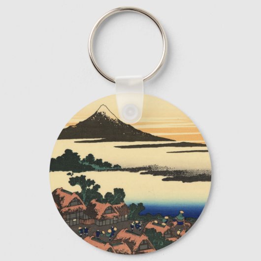 Mount Fuji Japan Sunset Sleutelhanger (Voorkant)